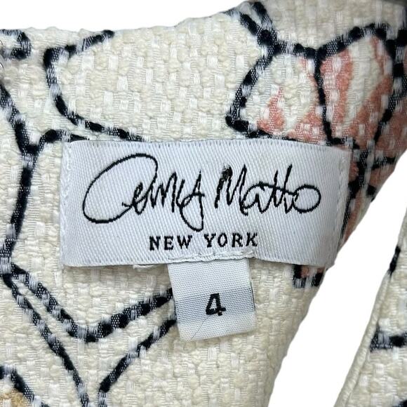 Amy Matto New York Cream Multicolor Floral Print Sleeveless Sheath Dress 4 - Picture 2 of 5